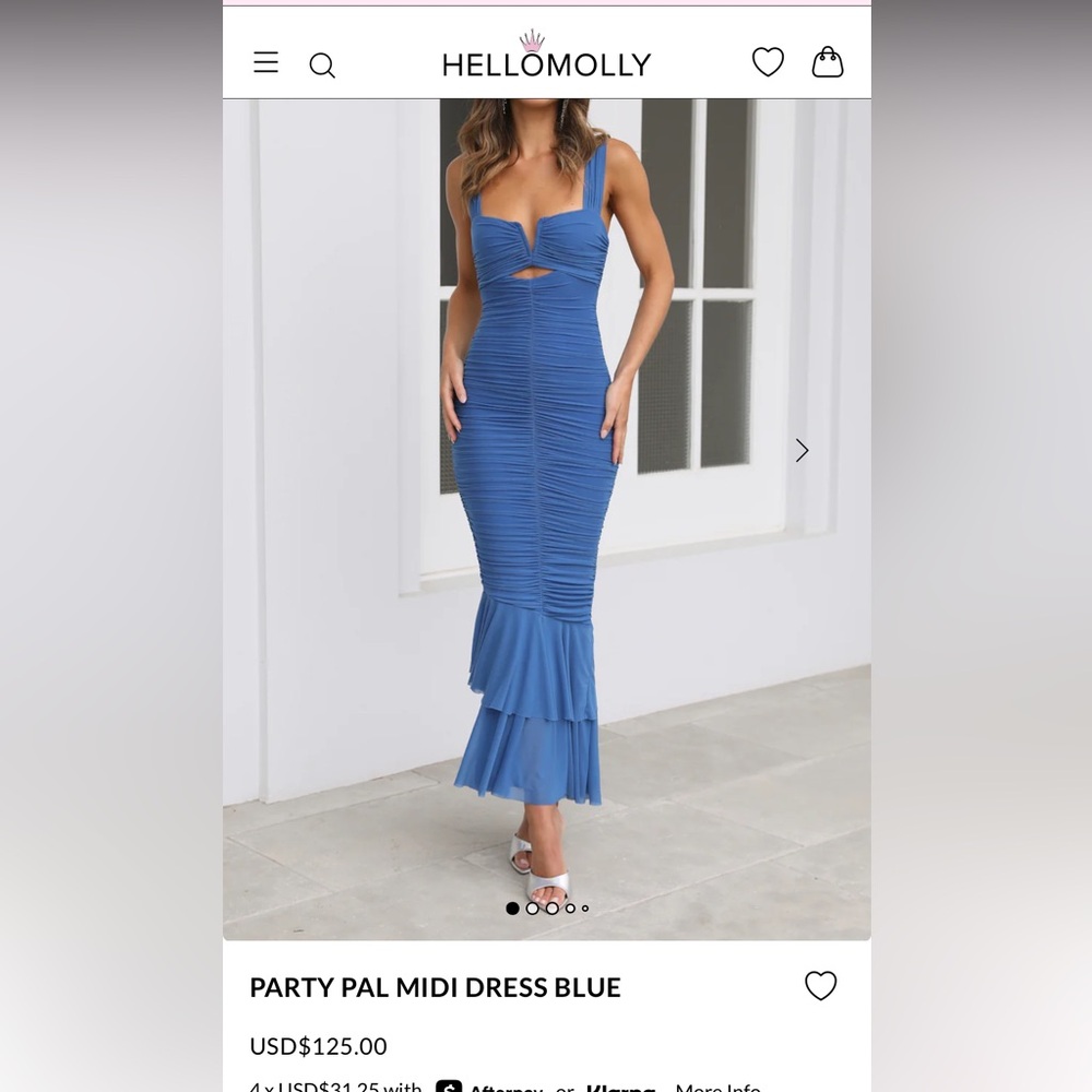 Hello Molly Party Pal Midi Blue Dress